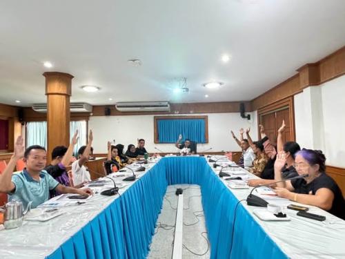 พช.มายอ เข้าร่วมประชุมพิจารณาร่างการจัดทำแผนพัฒนาองค์กรปกครองส่วนท้องถิ่นของเทศบาลตำบลมายอ 